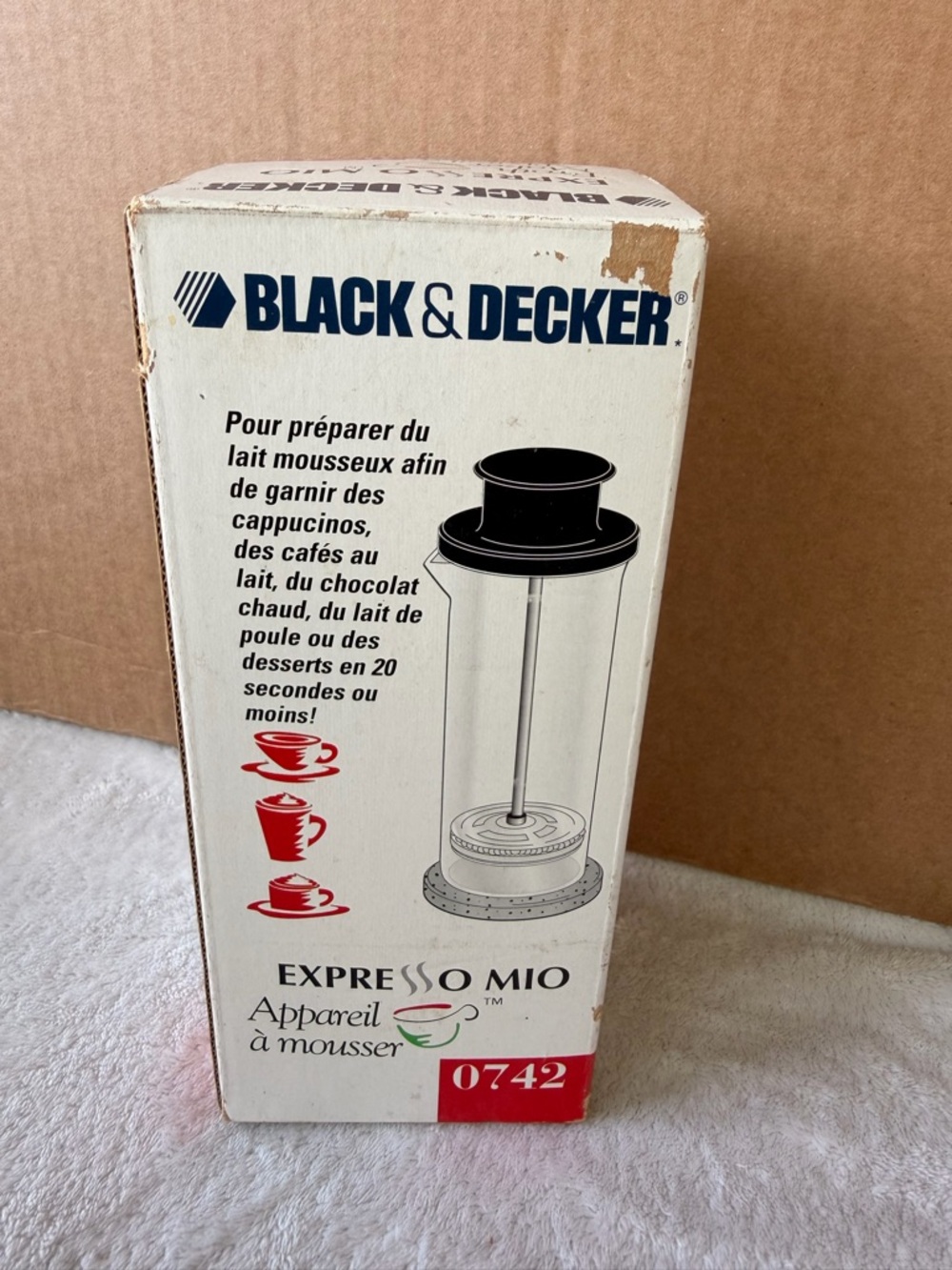 Black & Decker Expresso Mio Milk Frother - NIB - open box